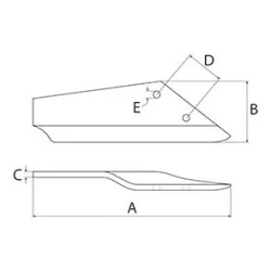 AILERON DROIT POUR DECHAUMEUR HORSCH CARBURE 