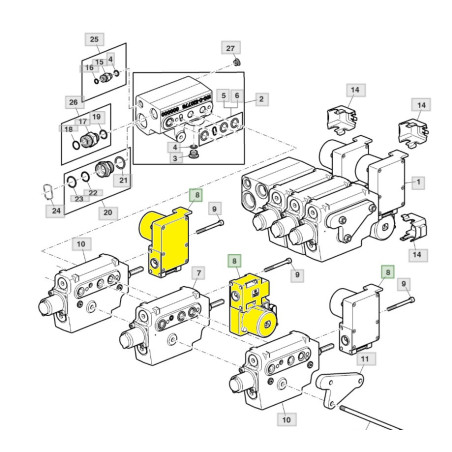 MOTEUR COMMANDE DISTRIBUTEUR POUR JOHN DEERE 