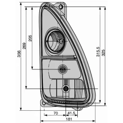 PHARE AVANT DROIT TRACTEUR NEW HOLLAND 