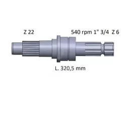 EMBOUT DE PRISE DE FORCE POUR FIAT    89840406