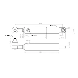 VERIN DE DIRECTION POUR TRACTEUR CASE - NEW HOLLAND - FIAT 