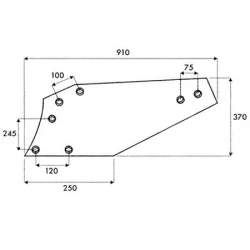 VERSOIR 14'' GAUCHE POUR GREGOIRE & BESSON 