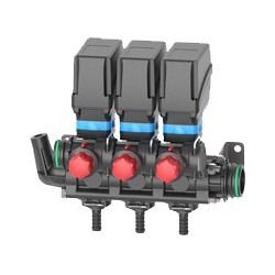 Conjunto de válvula eléctrica con retornos calibrados