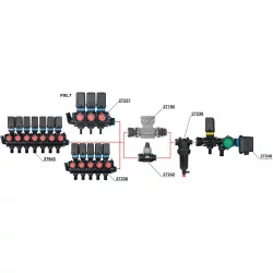 Conjunto de válvula eléctrica con retornos calibrados