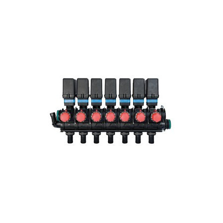 Electric valve assembly with calibrated returns