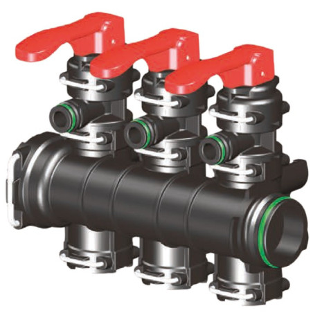 Manual valve assembly for bar section
