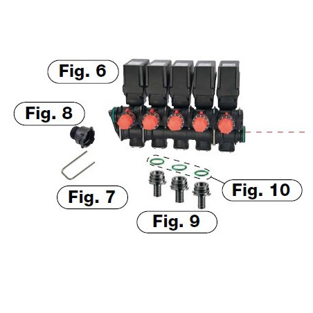Electric valve assembly with calibrated returns