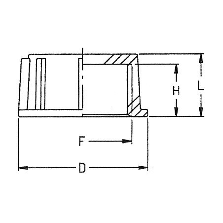 Capuchon avec filetage intérieur