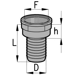 Conector recto para manguera
