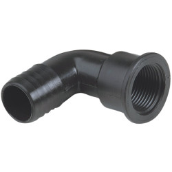 Curved hose connector