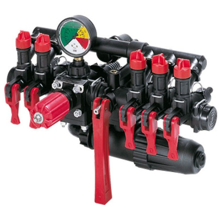 Control unit with filter and calibrated return 