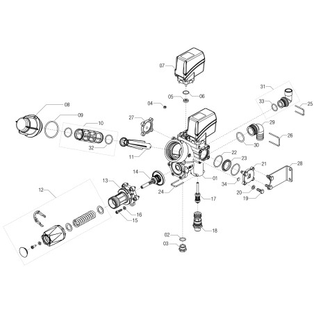 Compact proportional control unit 