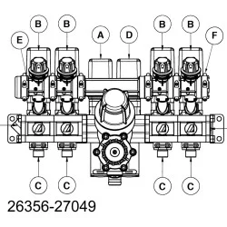 Electric valve for bar sections 