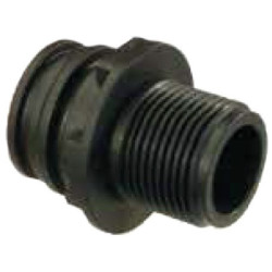 Male threaded fitting with male connection 