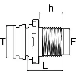 Raccordo filettato maschio con attacco maschio 