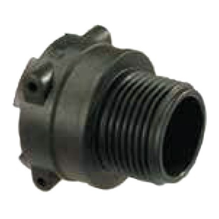 Male threaded fitting with female connection 