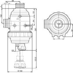 Intake filter with valve
