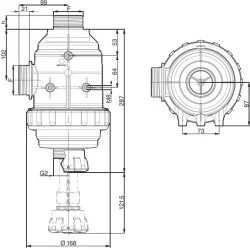 Intake filter with valve