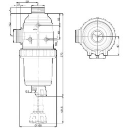 Intake filter with valve