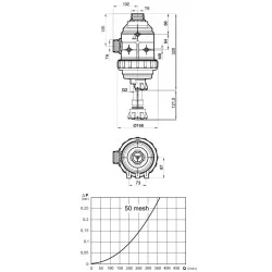 Suction filter with fork connection T6