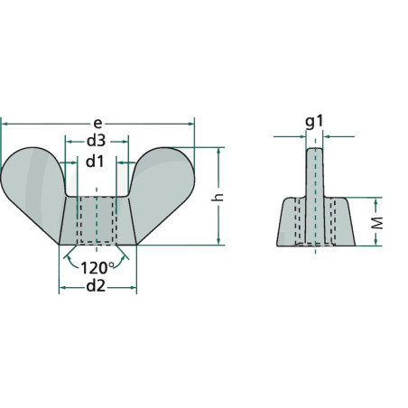 M12 WING NUT