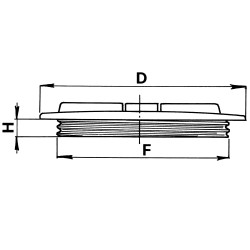 threaded cover d.250mm 