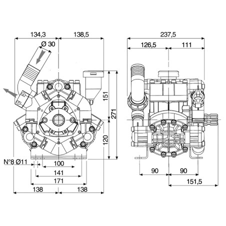 Low pressure diaphragm pump - BP75 