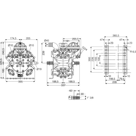 High pressure diaphragm pump - APS145 
