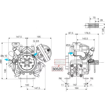 High pressure diaphragm pump - APS71 