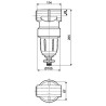 Self-cleaning in-line filter for atomizers
