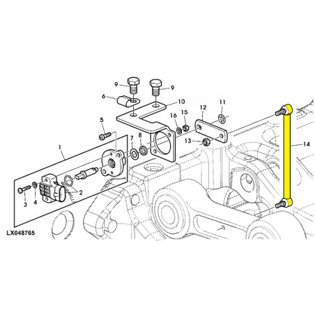 BIELLETTE DE COMMANDE CAPTEUR DE POSITION PONT AVANT TLS 
