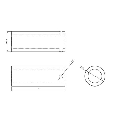 DOUILLE - MANCHON A SOUDER POUR DENT DE 40 MM - VERSION RENFORCEE 