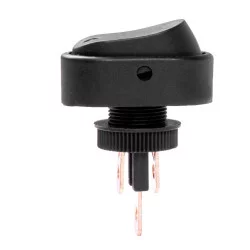 INTERRUPTEUR ON/OFF - 12V - 24 V - OVALE AVEC LUMIERE VERTE 