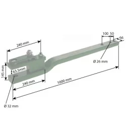 BARRE ATTELAGE REMORQUE POUR TRACTEUR JOHN DEERE 