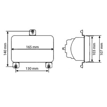 FRONT HEADLIGHT OPTIC FOR MASSEY-FERGUSON - 1693944M93 
