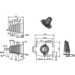 SOUFFLET DE LEVIER DE VITESSE POUR TRACTEUR RENAULT 