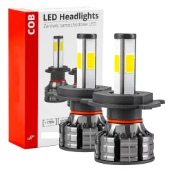 PAIRE D'AMPOULES LED H4 6500K PREMIER PRIX 