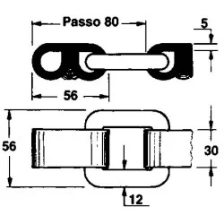 Catena ad anello passo 80 