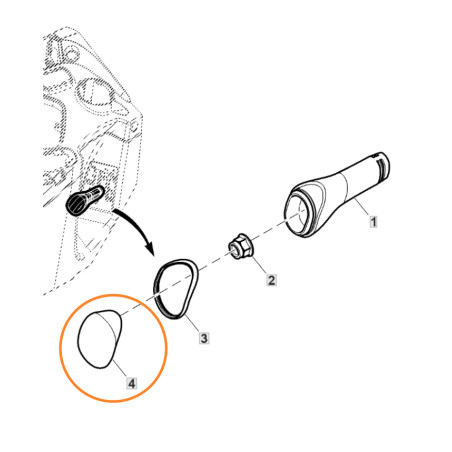 CAP FOR CONTROL HANDLE