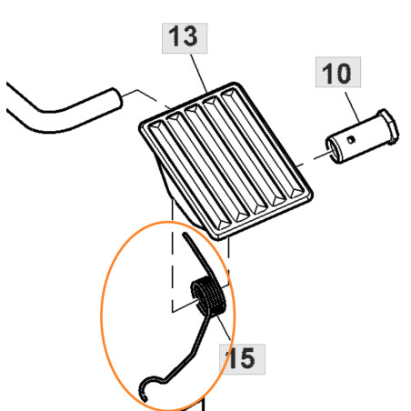 SPRING FOR ADAPTABLE JOHN DEERE ACCELERATOR PEDAL