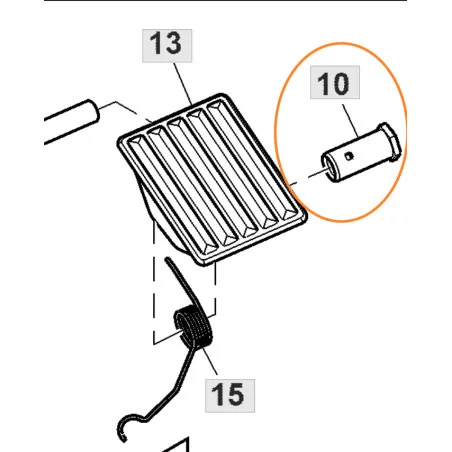 ACCELERATOR PEDAL RETAINING RING FOR JOHN DEERE TRACTOR
