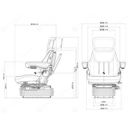 PROBOSS" PNEUMATIC SEAT AS 3520 