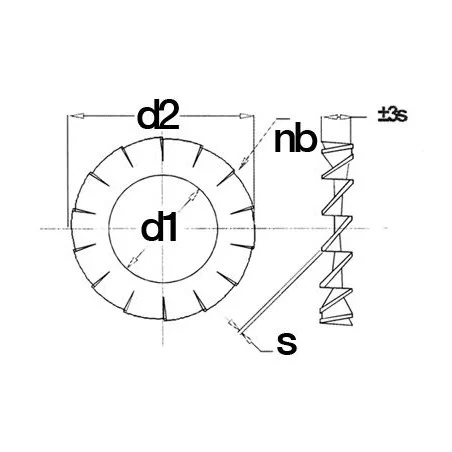 CONJUNTO DE 20 ARRULAS DE VENTILADORES GALVANIZADAS - DIN 6798A M10