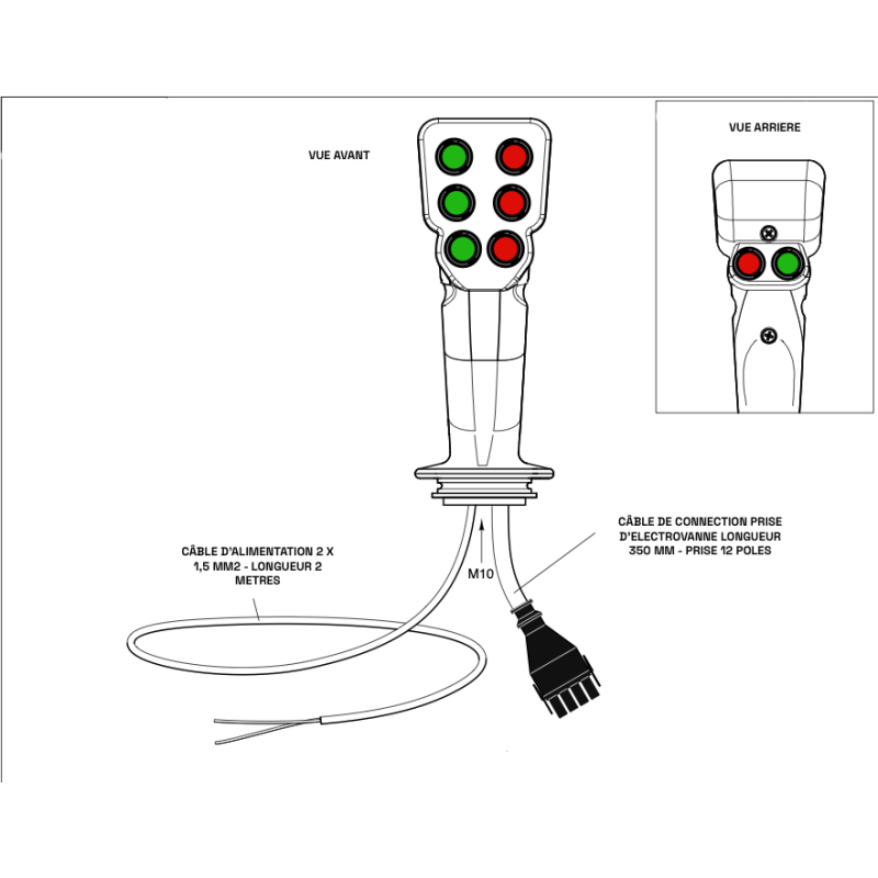 VM43L, Valvole di controllo direzionale montate sulla pompa, Manuale, 4 vie, 3 posizioni, centro