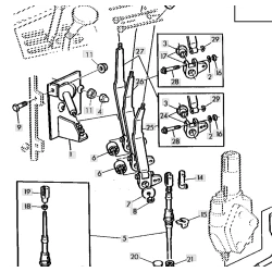 ALAVANCA DE CONTROLO DO DISTRIBUIDOR HIDRÁULICO PARA TRACTORES JOHN DEERE