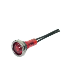 LAMPE TEMOIN LED 12 VOLTS  VERTE DIAM FIXATION 6.3 MM - TETE 10 MM 