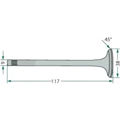 3-GROOVE INTAKE VALVE
