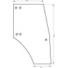LEFT DOOR WINDOW FOR SAME DEUTZ HURLIMANN
