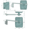 COMPLETE LEFT MIRROR ARM