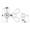 ECROU PAPILLON M5